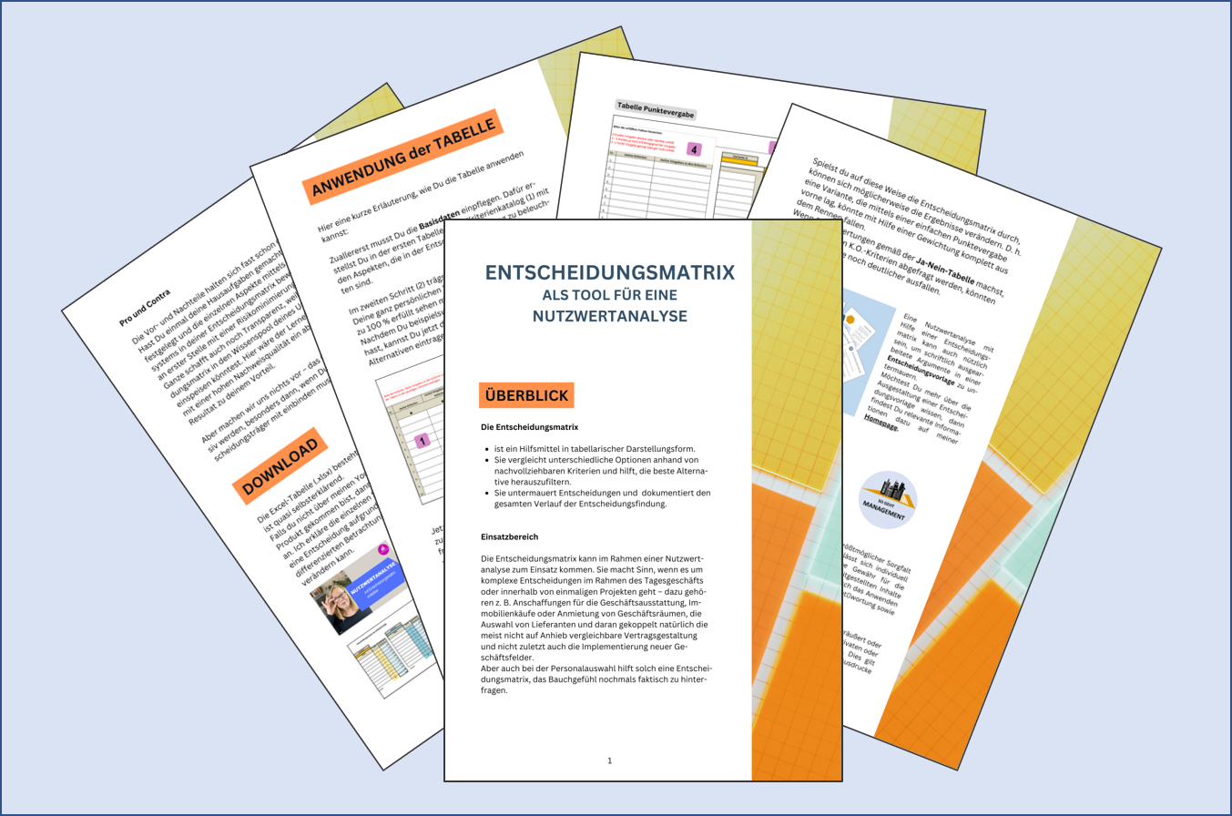 Inhalte zur Anwendung einer Entscheidungsmatrix